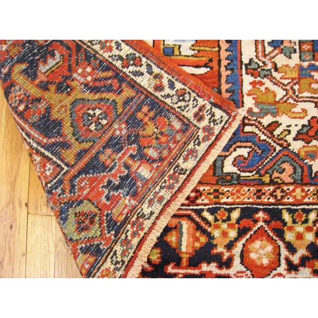 Vintage Persian Decorative Oriental Heriz in Room Size For Sale - Image 10 of 10