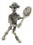 Vintage Italian Silver 800 Cartoonish Tennis Player Figurine by Raspini, Arezzo, 1970s For Sale