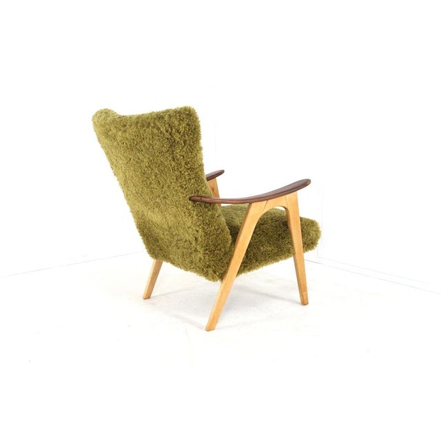 Two Tone Doodle Wing Lounge Chair For Sale - Image 12 of 15