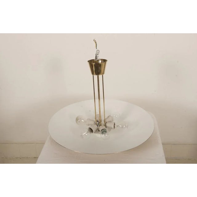 Large Brass Uplight Dome Pendant Light by J. T. Kalmar for Kalmar, 1968 For Sale - Image 11 of 12