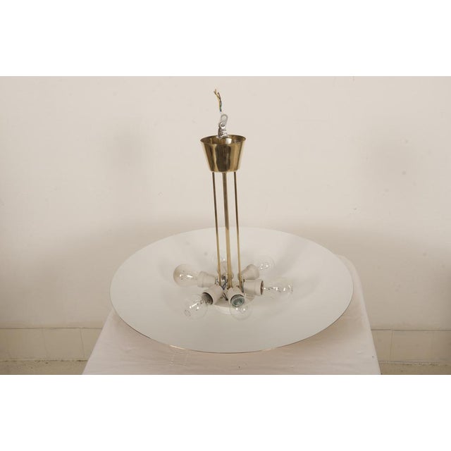 Large Uplight Brass Dome Pendant Light by J. T. Kalmar for Kalmar, 1968 For Sale - Image 11 of 12