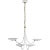 Keira Medium Chandelier in Matte White and Hand-Rubbed Antique Brass Designer: Thomas O'Brien Canopy: 4.75" Round...