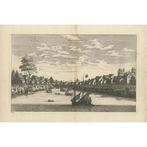 J. Nieuhof, The City of Tiencienwey, Tientsin, China, 1666, Print For Sale