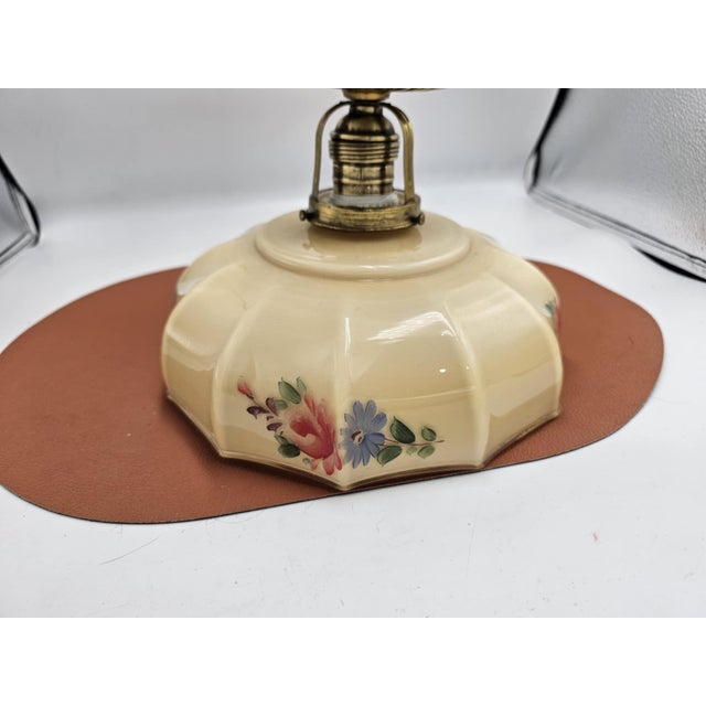 Pre-war ceiling lamp, art deco, dimensions height 17 cm, diameter 25 cm. Up to 250V (Europe/UK Standard).The wiring of...