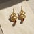 Metal Massive Snake Earrings With Garnets in Opened Mouth, Pair For Sale - Image 7 of 7