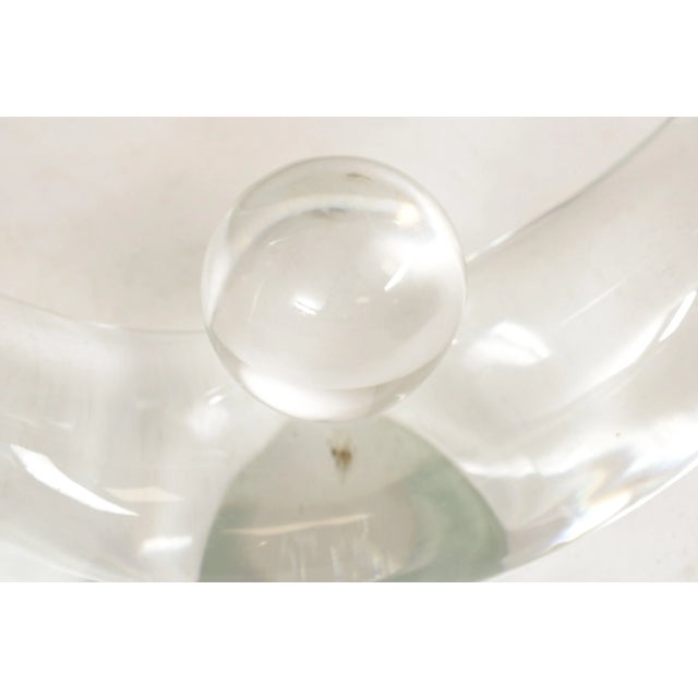 1980s Pino Signoretto Free Form Clear Glass Sculpture For Sale - Image 9 of 12