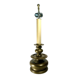 Brass Table Lamp in 17th Century Style German Nuremberg Bell Candlestick.