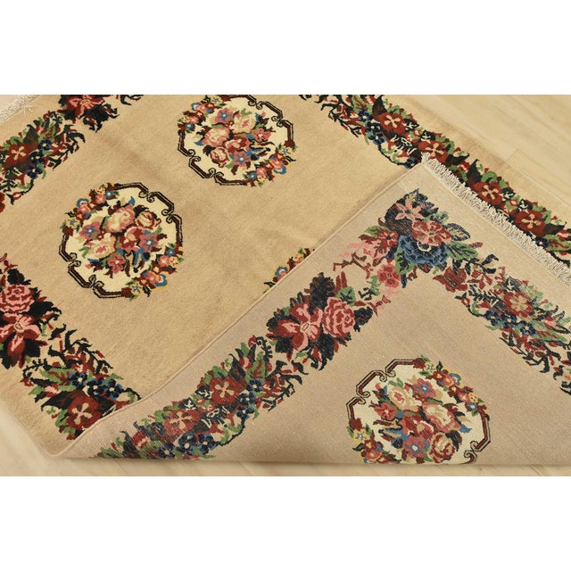Bakhtiari Rug 4’5” X 6’7” Beige Wool Vintage Traditional Hand-Knotted Carpet For Sale - Image 11 of 12