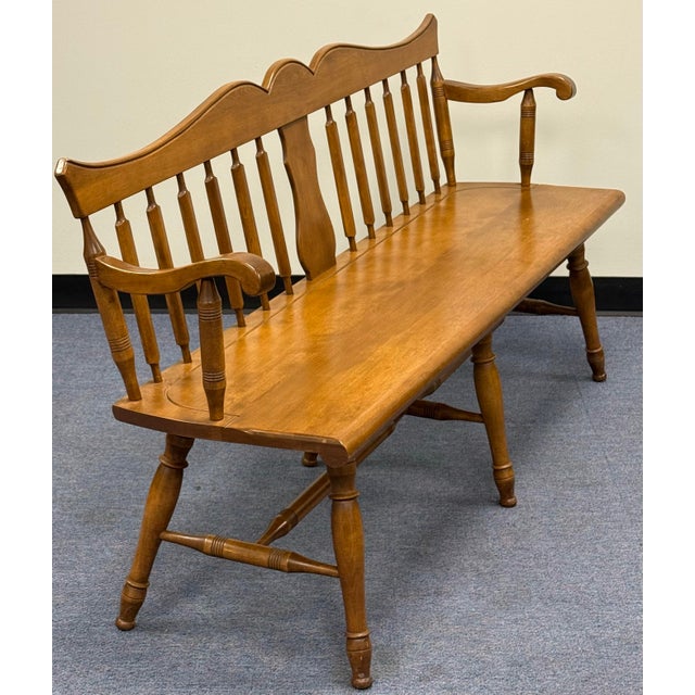 Mid 20th Century Rockport Maple Bench For Sale In New York - Image 6 of 12
