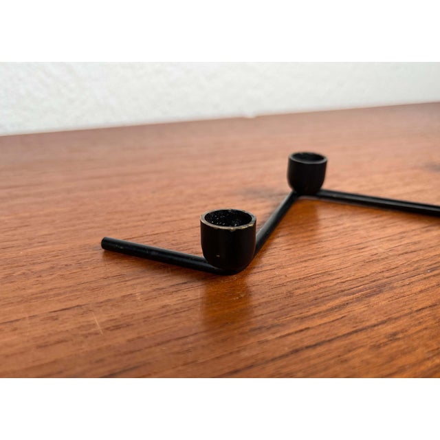 Mid-Century Modern Danish Minimalist Metal Candleholder, 1960s For Sale - Image 9 of 18