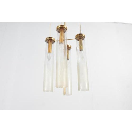 1960s Mid-Century Brass and Glass Suspension Lamp from Arredoluce Monza, Italy, 1960s For Sale - Image 5 of 18