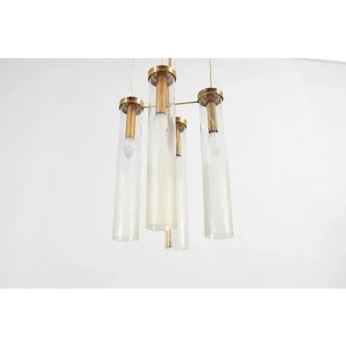 1960s Mid-Century Modern Brass and Glass Suspension Lamp from Arredoluce Monza, Italy, 1960s For Sale - Image 5 of 18
