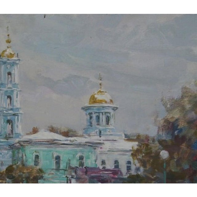 Realism Orthodox Church Oil Painting, Ukrainian Artist S. Mikhaylichenko 60-70 For Sale - Image 3 of 6