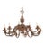 1910 French Baroque Style Twelve-Arm Bronze Chandelier For Sale