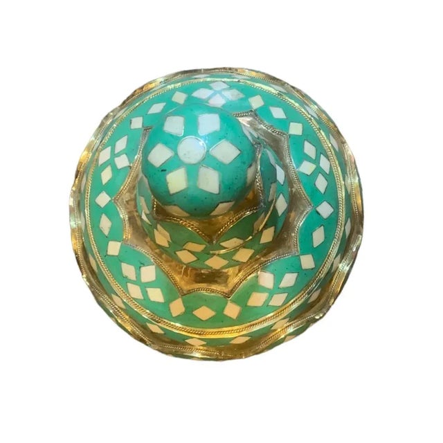 Moroccan Copper Decorative Vase For Sale - Image 4 of 8