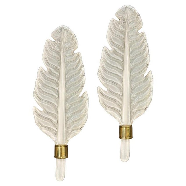 Murano Sconces with Brass Elements, 1990, Set of 2 For Sale - Image 17 of 17