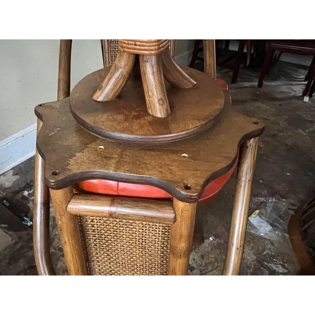 Mid 20th Century Mid Century Bent Wood and Cane Counter Stools - Set of 2 For Sale - Image 10 of 10