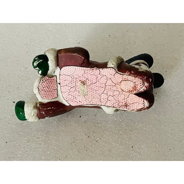 Shabby Chic Mud 20 Th C Santa Claus Garden Figurine For Sale - Image 3 of 4