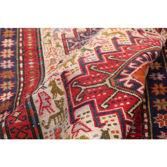 Vintage Caucasian Soumak Rug, 03'10 X 06'03 For Sale In Dallas - Image 6 of 10