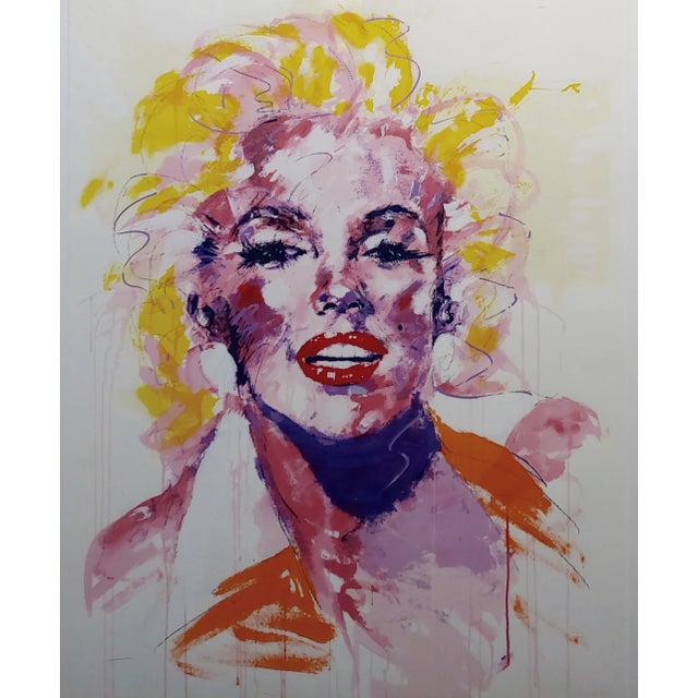 Illustration Marilyn Monroe Pink Portrait "Some Like It Hot"Original Serigraph by Michael Bryan For Sale - Image 3 of 11
