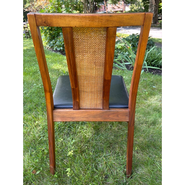 Mid-Century Modern Danish Modern MCM Walnut Cane Back DIning Chair For Sale - Image 3 of 9