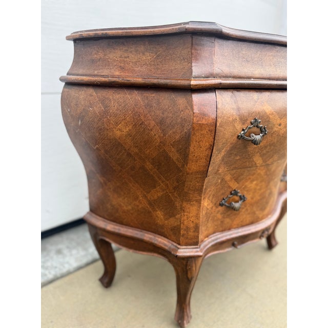 Italian Parquetry Bombe Nightstand For Sale - Image 16 of 16
