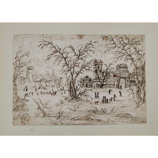 Dutch Artist, Landscape, Indian Ink Drawing, 1680 For Sale - Image 9 of 9
