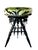 Victorian Mid 19th Century Victorian Black Wood Stool Upholstered in Scalamandré Tiger Velvet For Sale - Image 3 of 8