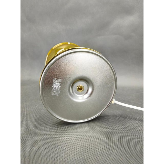 Vintage Space Age Table Lamp in Brass and Glass by Kamenický Šenov, 1970s For Sale - Image 10 of 13