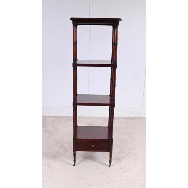 Gold Georgian Style Mahogany Whatnot Bookcase, 1890s For Sale - Image 8 of 10