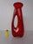 Red Italian Murano glass vase from the 1960s.