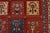 Gabbeh Rug 5′ X 6’4” Red Wool Vintage Tribal Hand-Knotted Oriental Carpet For Sale - Image 9 of 14