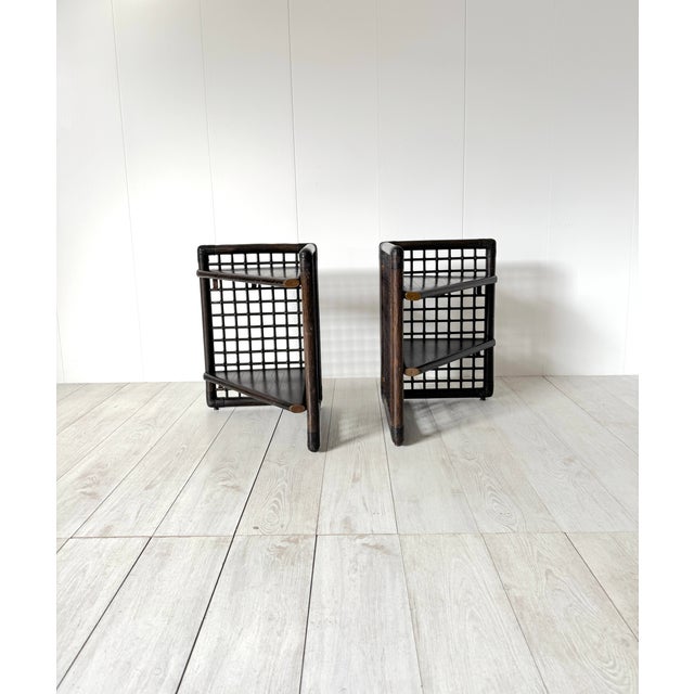 Mid-Century Modern Basilian Bedside Tables by Afra and Tobia Scarpa for B&B Italia / C&B Italia, 1975, Set of 2 For Sale - Image 3 of 16