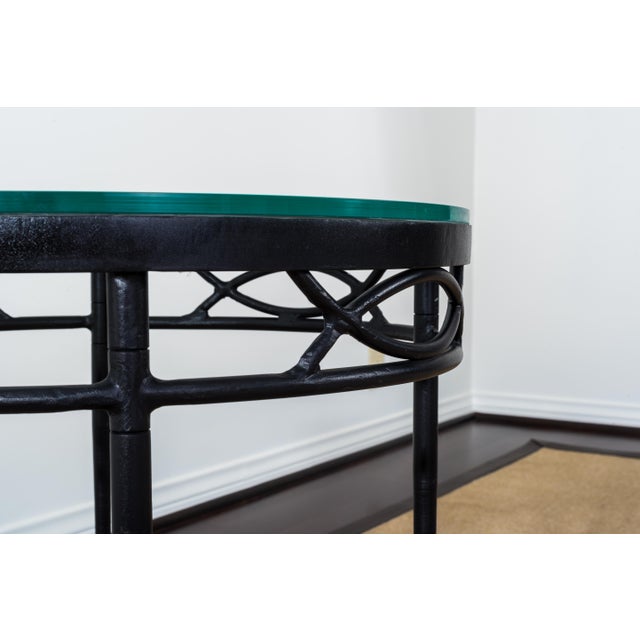 2000 - 2009 Vintage Janus Et Cie Amalfi Collection Powder Coated Epoxy Coated Steel Finish Tables- a Pair For Sale - Image 5 of 8