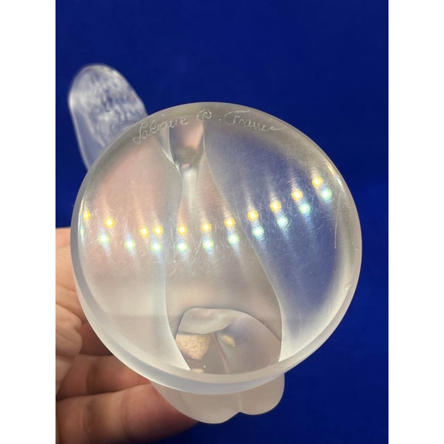 Glass Vintage Lalique France Frosted Crystal "Chrysis" Nude Woman Figurine Signed For Sale - Image 7 of 9