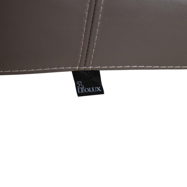 Gray Parabolica Leather Armchair in Grey with Swivel Function by Leolux For Sale - Image 8 of 13