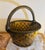 Vintage Brass Loop-Handled Dimpled Basket For Sale - Image 4 of 10