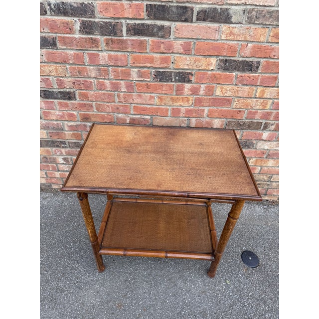19th Century English Bamboo Side Table For Sale - Image 4 of 9