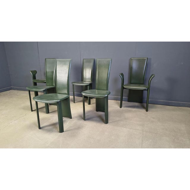 Green Vintage Dining Chairs from Pietro Costantini, 1980s, Set of 6 For Sale - Image 8 of 15