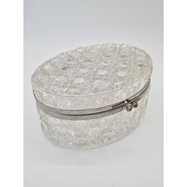 Pressed Crystal Glass Box, USA, 1900s For Sale - Image 4 of 14