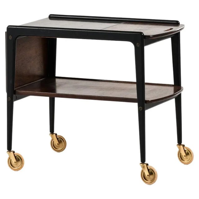 Brown Model Thea Trolley attributed to Yngve Ekström, Sweden, 1950s For Sale - Image 8 of 8