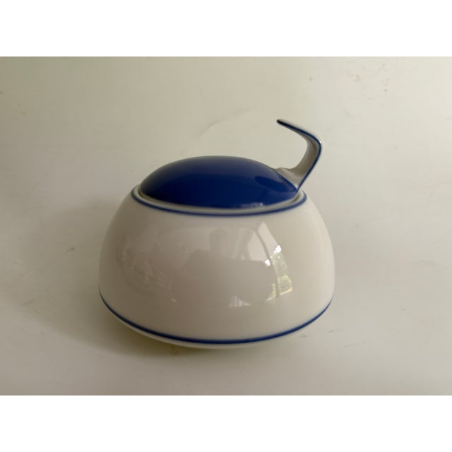 Tac Blau Sugar Bowl by Walter Grohius for Rosenthal Germany, 2009 For Sale - Image 6 of 6