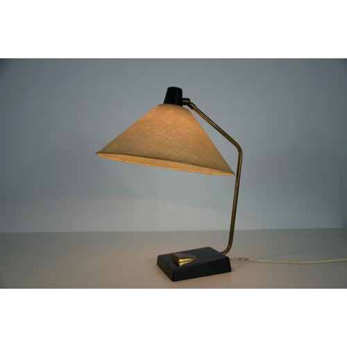 Mid-Century Metal and Fabric Shade Table Lamp from Temde, 1960s For Sale - Image 10 of 14