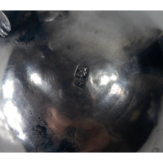 19th Century German Hanau 900 Silver Bowl With Figures and Eagle Finial For Sale - Image 15 of 18