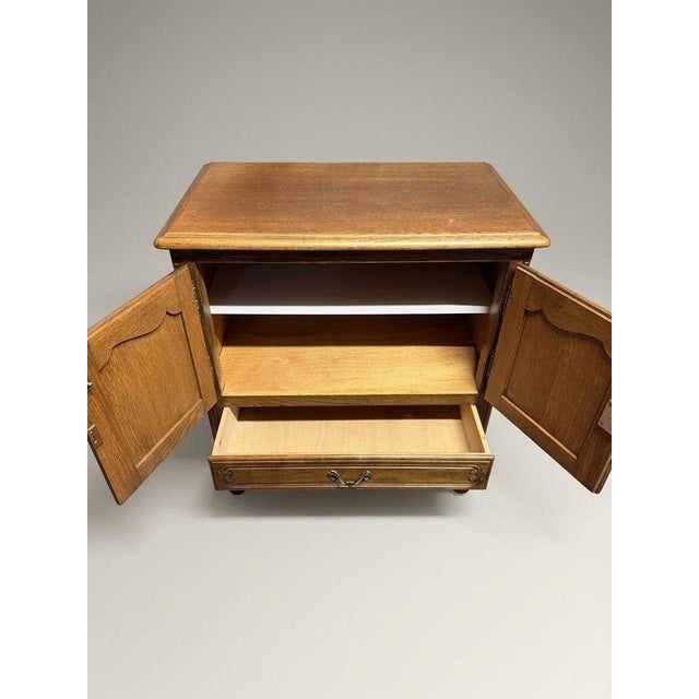 Mid-Century French Oak Side Cabinet For Sale - Image 3 of 6