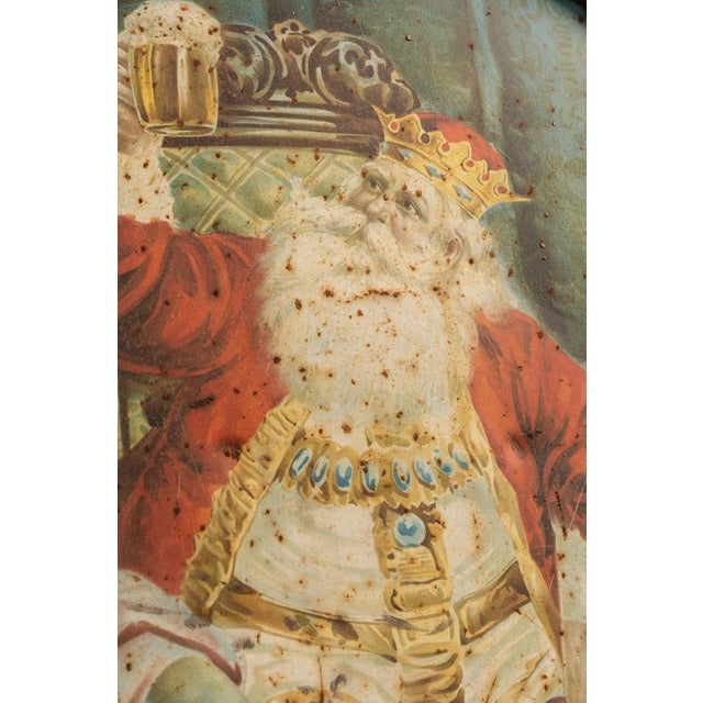 Early 20th Century Beverwyck King Gambrinus Self-Framed Sign For Sale - Image 4 of 6