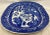 Blue Antique Allerton’s Ltd Blue Willow Serving Platter Made in England - Circa 1830’s For Sale - Image 8 of 12