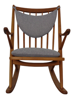 Teak Rocking Chair by Frank Reenskaug for Bramin, Denmark, 1960s