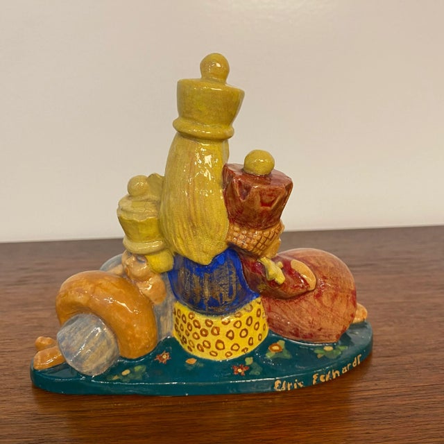 Gold Ceramic Sculpture by Edris Eckhardt Edition of 25 #7 Alice in Wonderland For Sale - Image 8 of 12