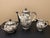 Vintage Richard Ginori demitasse set - coffee pot with lid, creamer, sugar pot with lid and 5 cups and saucers. Markings...